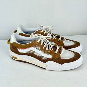 Men's 12 - VANS Wayvee Brown Suede Mesh Skate Shoes - 500714